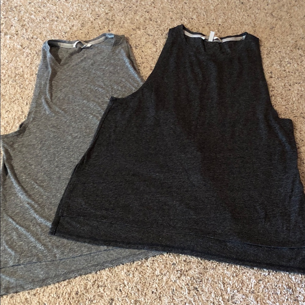Gray & Charcoal Sleeveless Tank Tops. Victoria’s Secret size medium